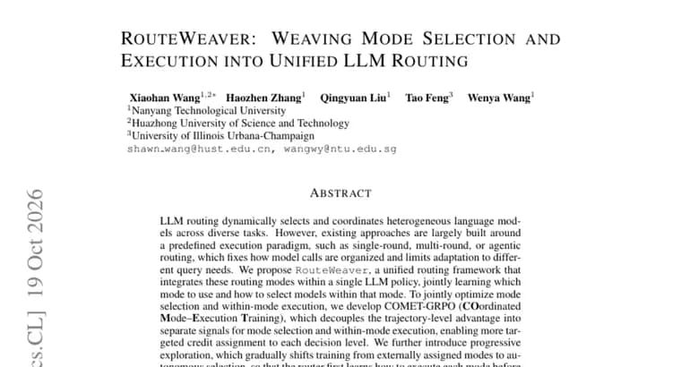 RouteWeaver: единый роутер LLM сам выбирает режим и модели