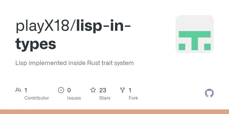 Интерпретатор Lisp в типовой системе Rust