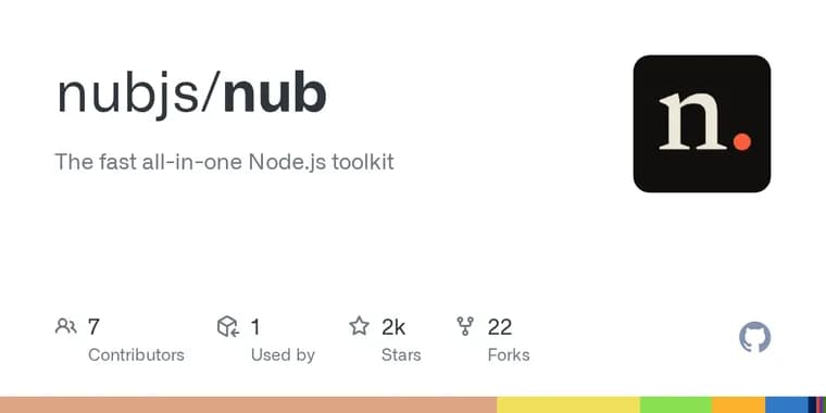 Nub, полнофункциональный набор инструментов для Node.js на базе Rust