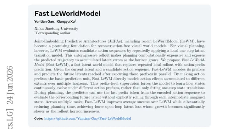 Fast LeWorldModel: параллельное предсказание для визуального планирования
