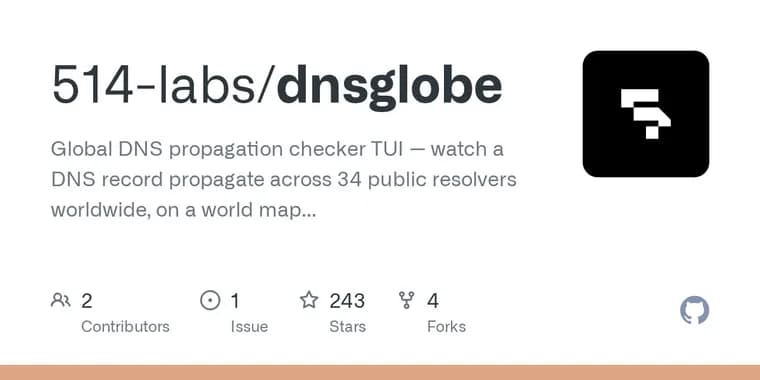DNSGlobe, утилита в терминале для отслеживания распространения DNS по миру