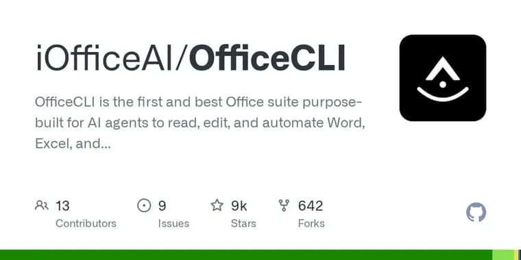 OfficeCLI: офисный пакет для ИИ-агентов, читающих и редактирующих файлы Microsoft Office