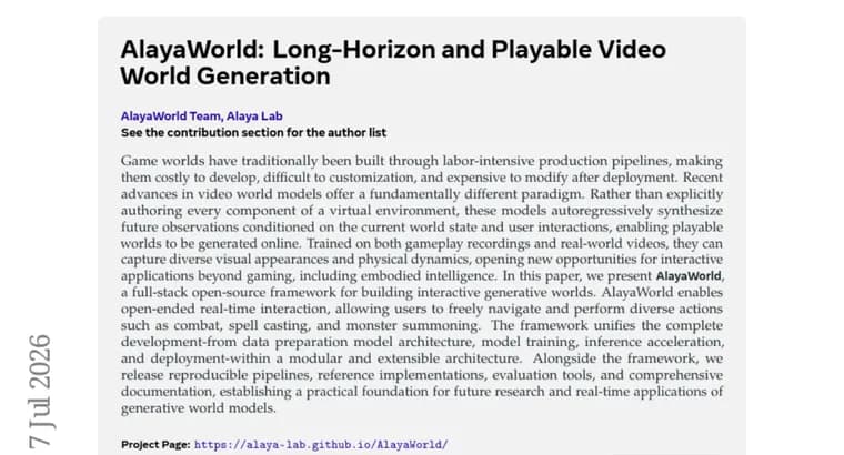 AlayaWorld: открытый фреймворк для генерации играбельных видео-миров
