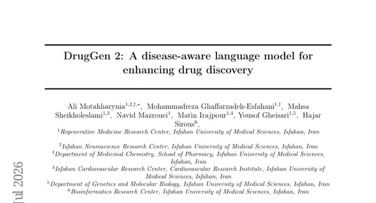 DrugGen-2: генеративная модель для разработки лекарств с учётом контекста заболевания