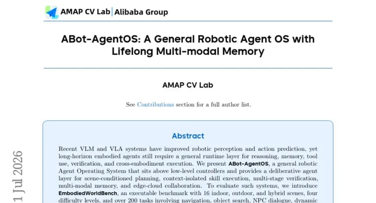 ABot-AgentOS: операционная система для роботов с долговременной памятью