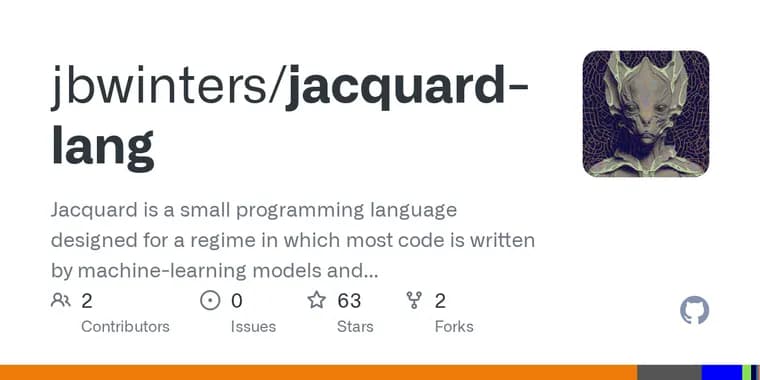 Jacquard: язык программирования для кода, который пишут нейросети, а проверяют люди