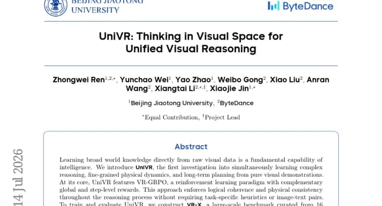 UniVR: новая модель улучшила визуальное рассуждение на 25%