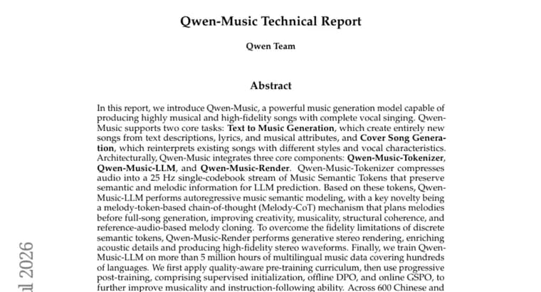 Alibaba выпустила Qwen-Music, нейросеть сочиняет песни с вокалом и кавер-версии