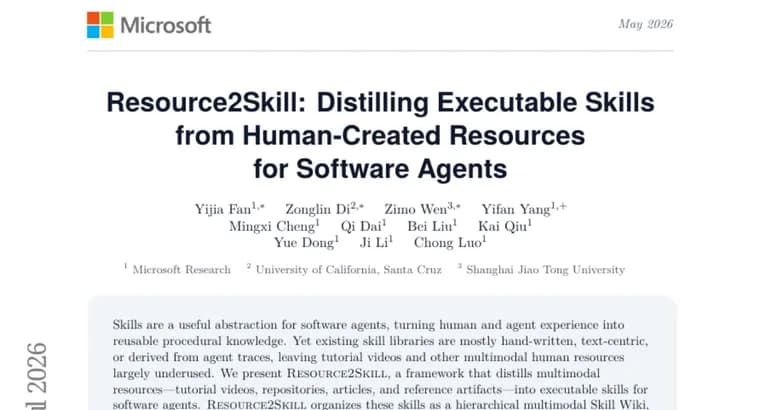 RESOURCE2SKILL превращает видеоуроки и статьи в навыки для ИИ-агентов