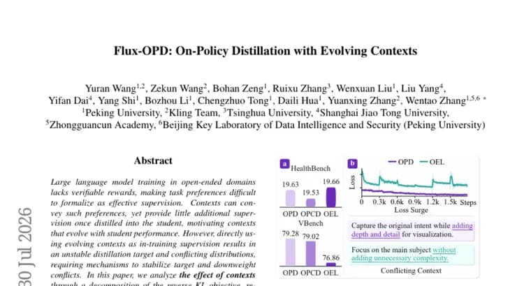 Flux-OPD: новый метод дистилляции LLM с эволюционирующим контекстом