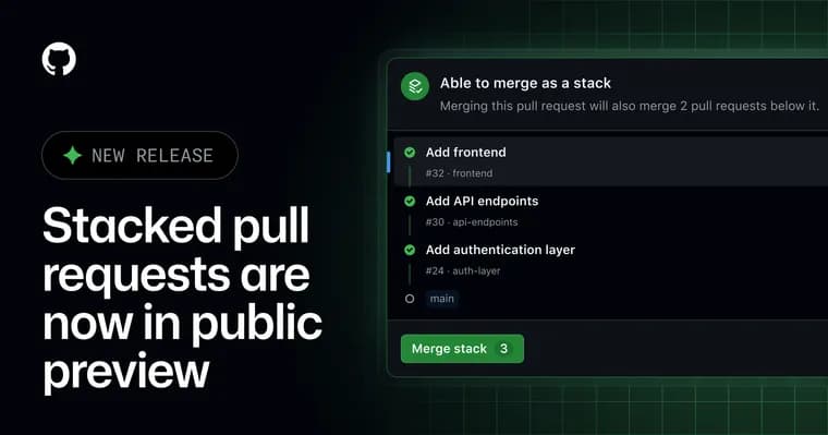 GitHub выпустил стек пул-реквестов (Stacked PRs) в публичном превью