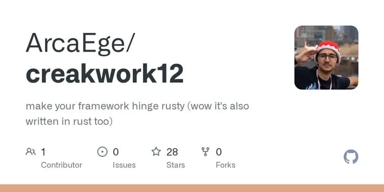 Framework 12 научили скрипеть, как старая деревянная дверь