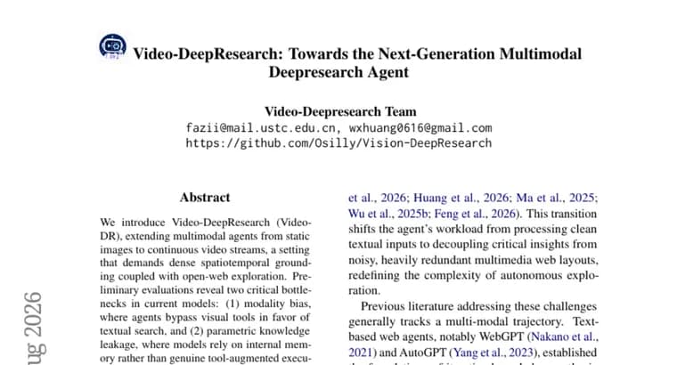 Video-DeepResearch обошёл Claude, GPT-5 и Gemini в понимании видео