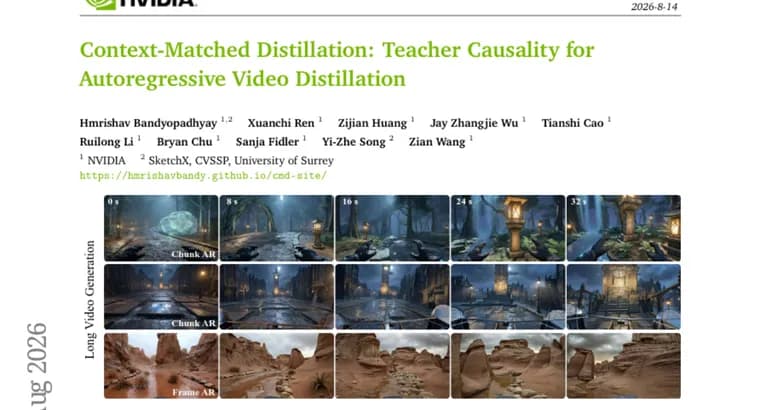Context-Matched Distillation (CMD) выравнивает обучение генератора видео