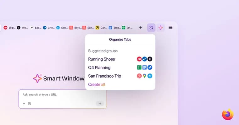 Firefox обновил Smart Window: веб-поиск с источниками и приватность без хранения данных