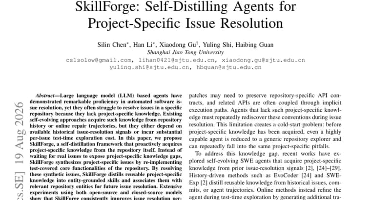 SkillForge: агенты сами придумывают себе задачи, чтобы выучить код проекта заранее