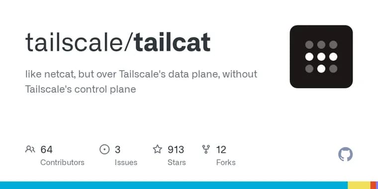 Tailscale выпустила Tailcat, netcat поверх WireGuard без своего сервера