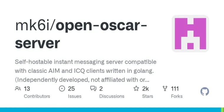 Open OSCAR Server оживляет классические AIM и ICQ на Go