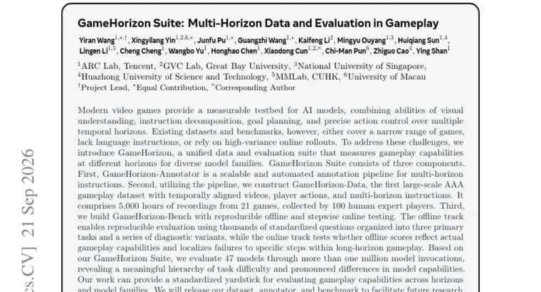 Исследователи выпустили GameHorizon, бенчмарк игровых навыков ИИ на 47 моделях