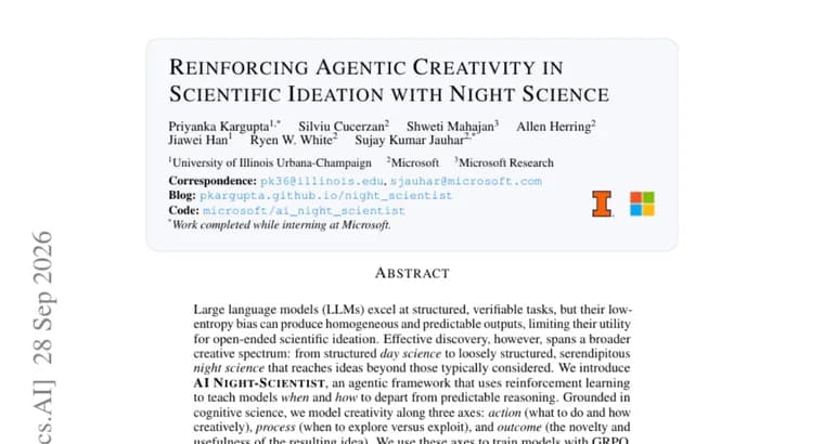 Представлен AI Night-Scientist: нейросеть учат выдвигать более разнообразные научные идеи