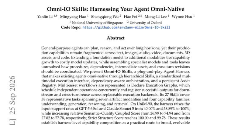 Omni-IO Skills: надстройка учит ИИ-агентов работать с аудио, видео и 3D
