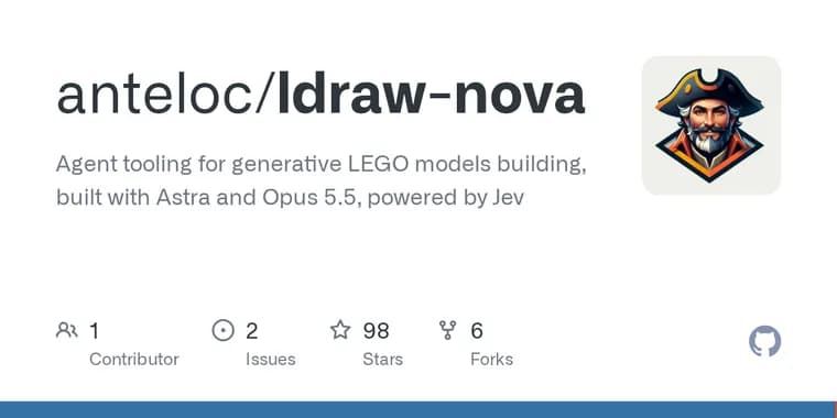 Автор выпустил ldraw-nova: открытый ИИ-генератор моделей LEGO