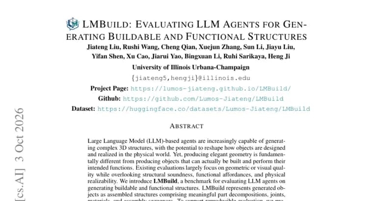 LMBuild: бенчмарк проверяет, могут ли ИИ-агенты проектировать реально собираемые конструкции