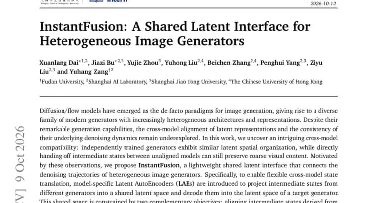 Предложен InstantFusion: общий латентный интерфейс для разных генераторов изображений