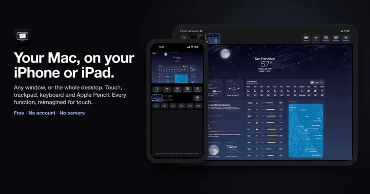 Sill выводит любое окно Mac на iPhone и iPad с вводом касанием