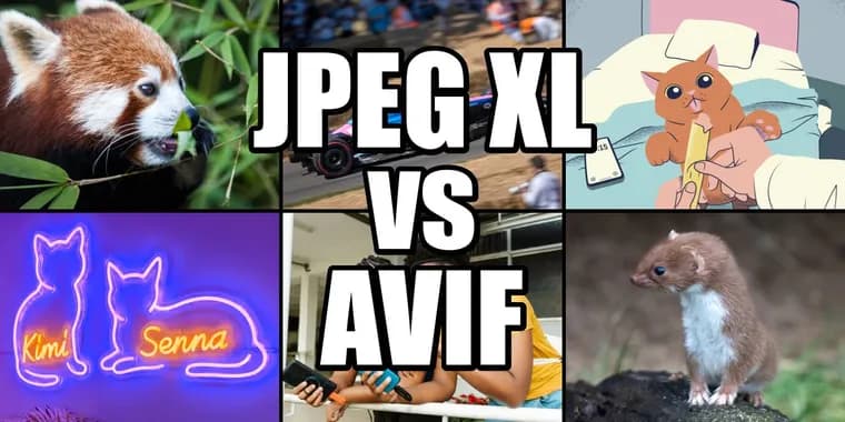 JPEG XL против AVIF: в тестах для веба AVIF чаще даёт файлы меньше