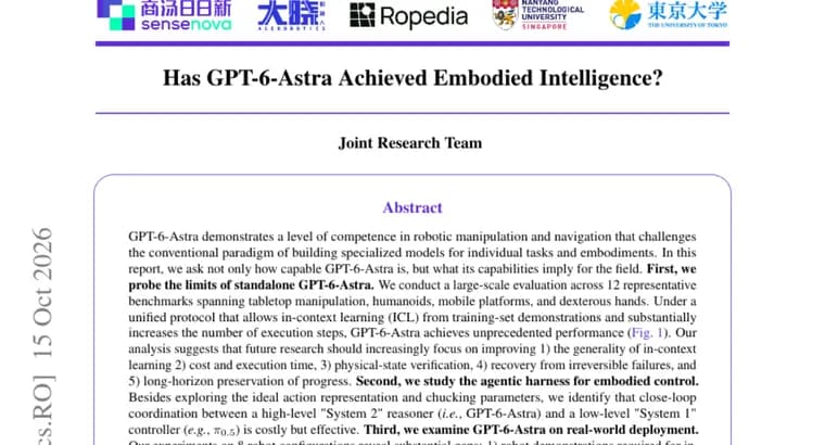 GPT-6-Astra в робототехнике: отчёт видит компетентность, но не интеллект