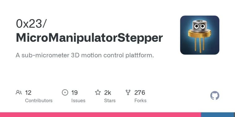 Open MicroManipulator: открытый XYZ-микроманипулятор с шагом до 50 нм