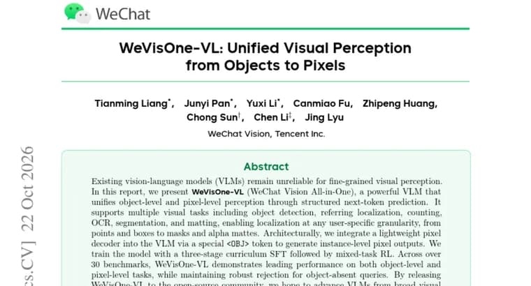 Представлена WeVisOne-VL: открытая модель для поиска объектов и сегментации